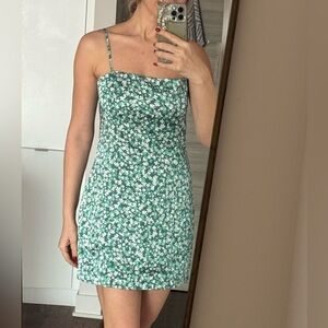 Ardene Green Floral Mini Dress